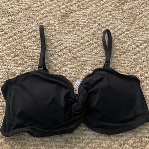 NWT Andie Swim The Capri Bikini Top Eco Nylon Black